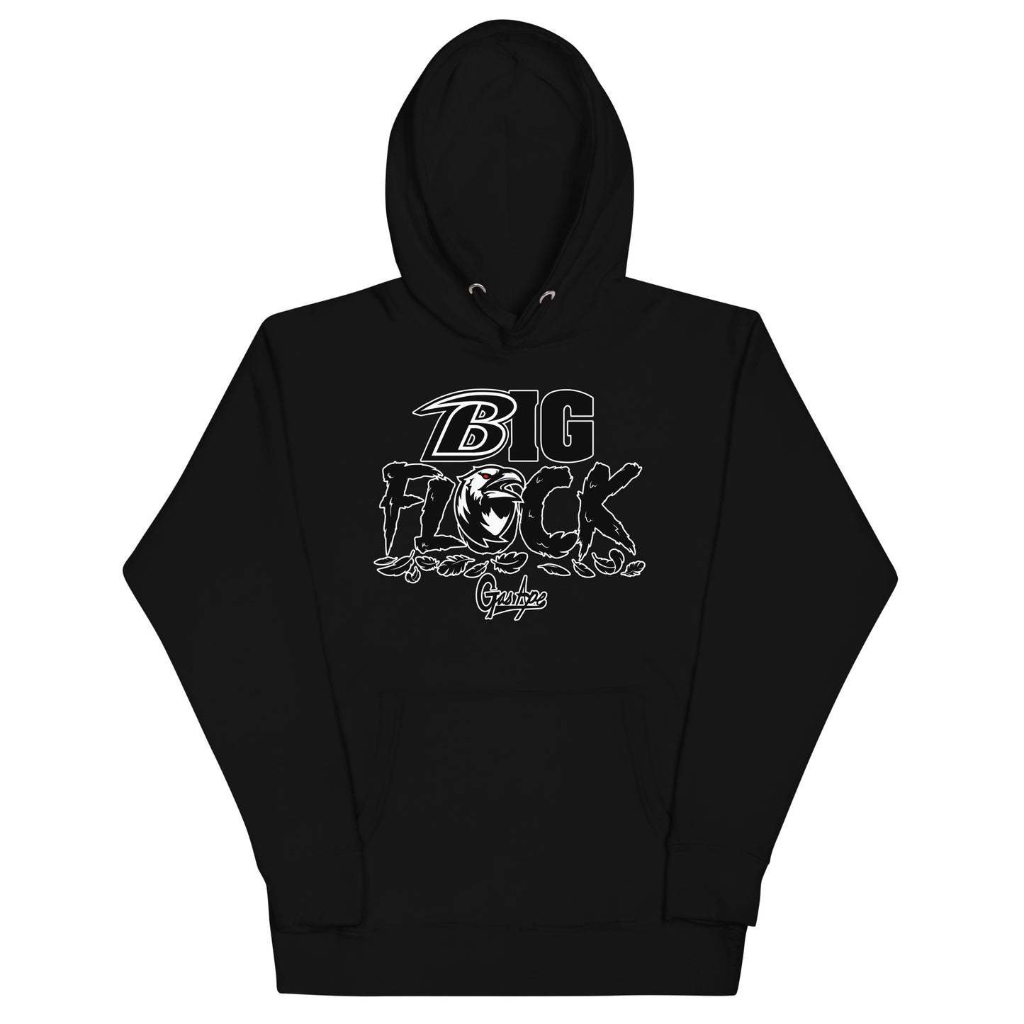 Black on Black Big Flock GasApe Hoodie