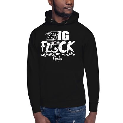 Black and White Big Flock GasApe Hoodie