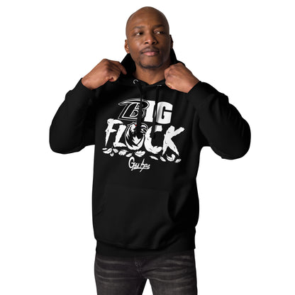 Black and White Big Flock GasApe Hoodie