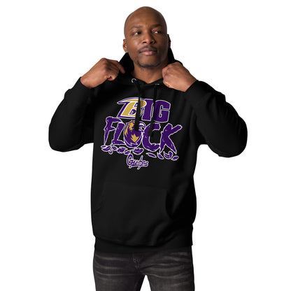 Black and Purple Big Flock GasApe Hoodie
