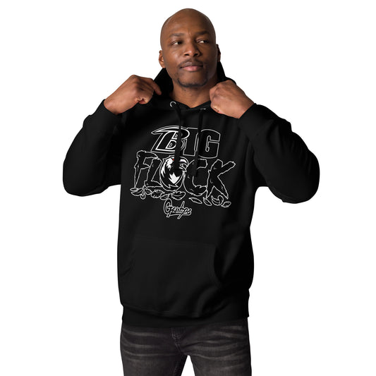 Black on Black Big Flock GasApe Hoodie