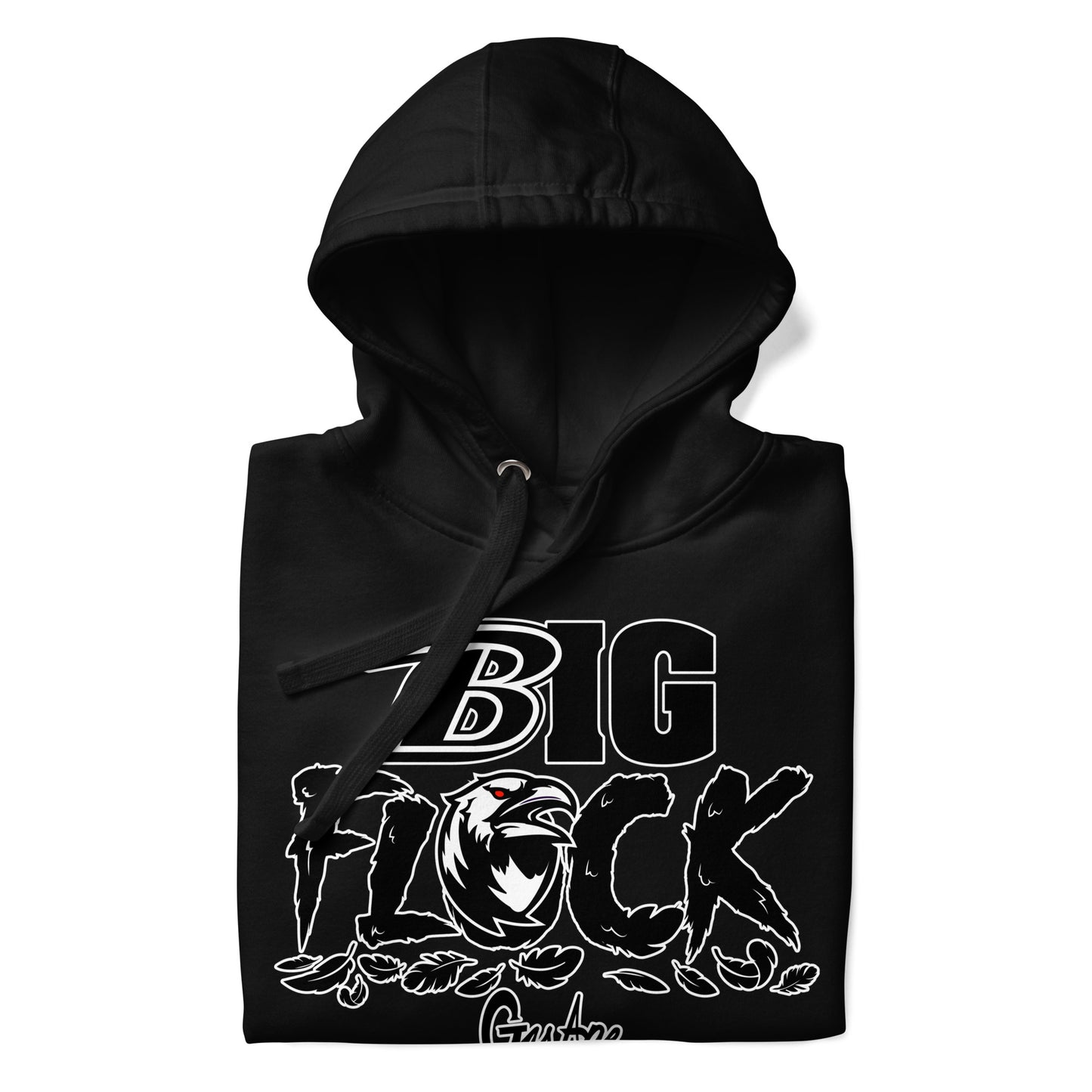 Black on Black Big Flock GasApe Hoodie