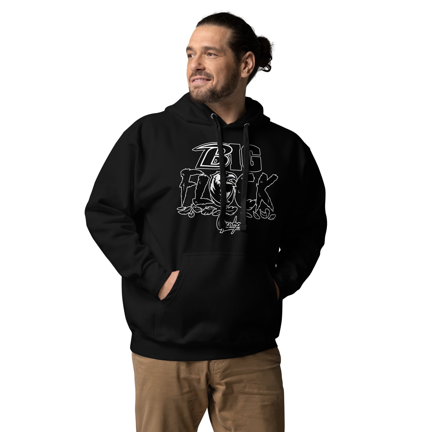 Black on Black Big Flock GasApe Hoodie