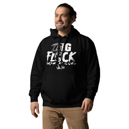 Black and White Big Flock GasApe Hoodie