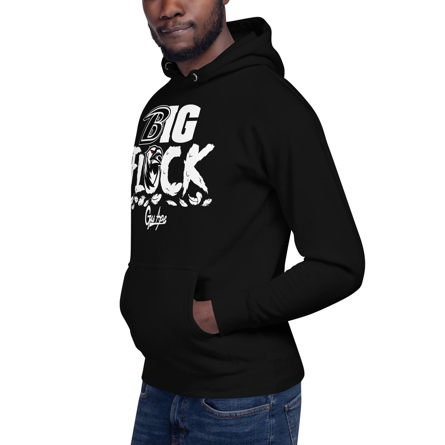 Black and White Big Flock GasApe Hoodie