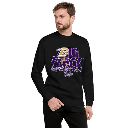 Black and purple GasApe Big Flock Sweatshirt